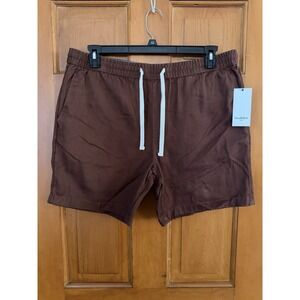 Goodfellow Men's The Vintage Pull-On Brown Shorts Size Large 7" Inseam NWT